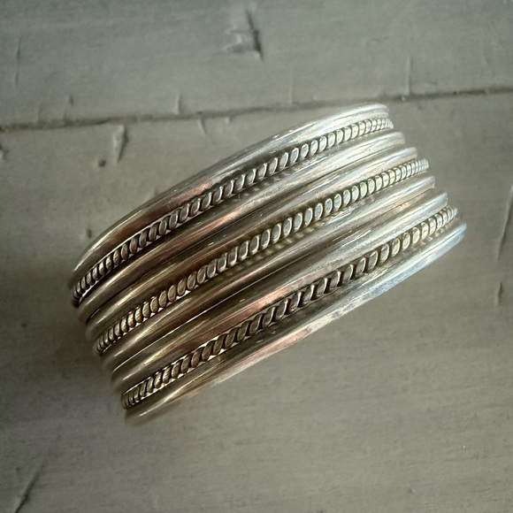 Vintage Braided Silver Navajo Cuff